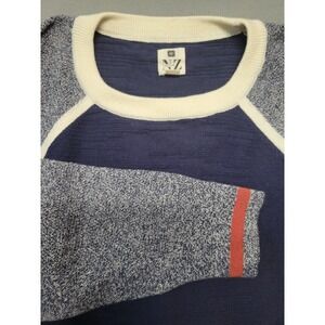 NIC+ZOE Active Sweater Mens XL Blue Gray Crew Neck Long Sleeve Knit Pullover